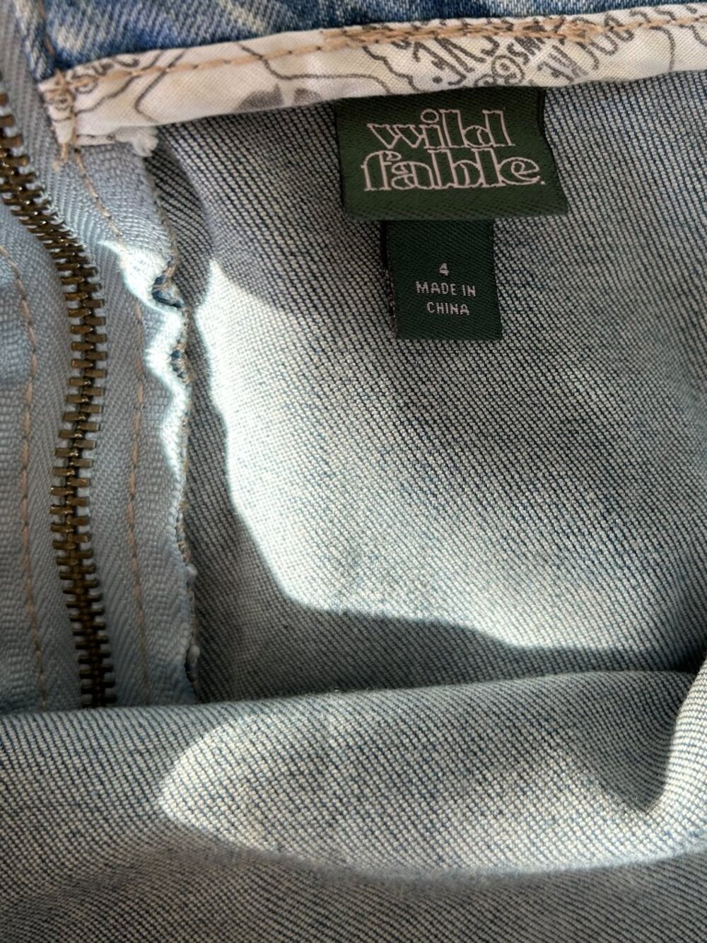 Wild Fable Y2k Blue Denim Skirt w/ Mini Slit - Picture 3 of 3